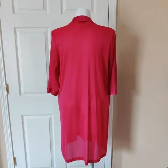 Vintage 60s Vanity Fair button front nightgown L - Picture 4 of 8